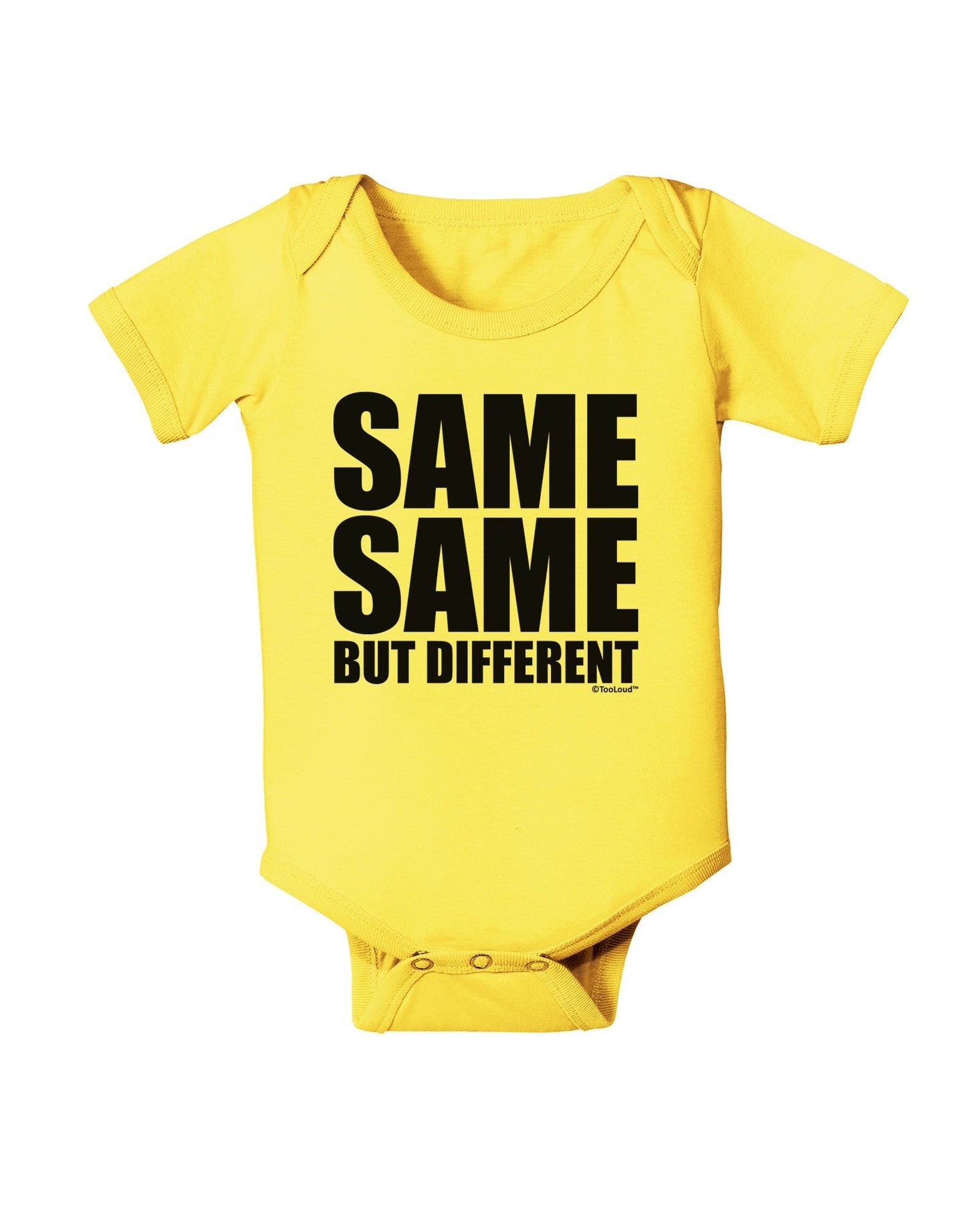 Same Same But Different Baby Romper Bodysuit-Baby Romper-TooLoud-Yellow-06-Months-Davson Sales