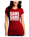 Same Same But Different Juniors Crew Dark T-Shirt-T-Shirts Juniors Tops-TooLoud-Red-Juniors Fitted Small-Davson Sales