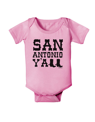 San Antonio Y'all - Boots - Texas Pride Baby Romper Bodysuit by TooLoud-Baby Romper-TooLoud-Light-Pink-06-Months-Davson Sales