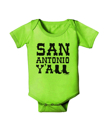 San Antonio Y'all - Boots - Texas Pride Baby Romper Bodysuit by TooLoud-Baby Romper-TooLoud-Lime-Green-06-Months-Davson Sales