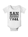 San Antonio Y'all - Boots - Texas Pride Baby Romper Bodysuit by TooLoud-Baby Romper-TooLoud-White-06-Months-Davson Sales