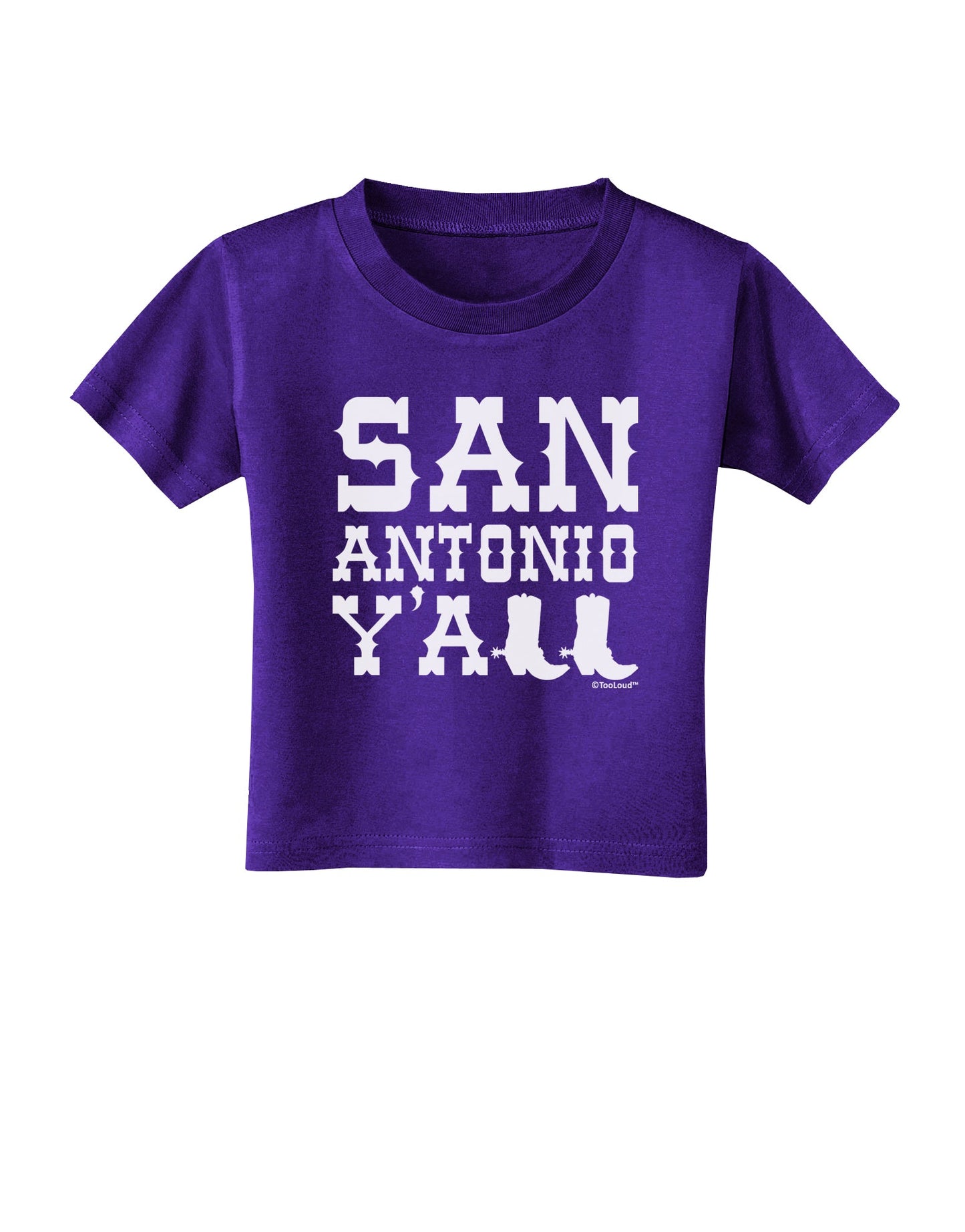San Antonio Y'all - Boots - Texas Pride Toddler T-Shirt Dark by TooLoud-Toddler T-Shirt-TooLoud-Purple-2T-Davson Sales