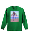 San Diego Beach Filter Adult Long Sleeve Dark T-Shirt-TooLoud-Kelly-Green-Small-Davson Sales