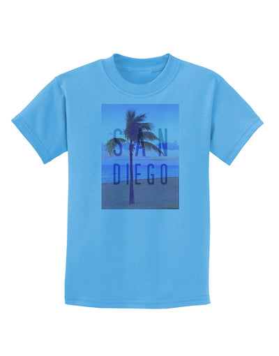 San Diego Beach Filter Childrens T-Shirt-Childrens T-Shirt-TooLoud-Aquatic-Blue-X-Small-Davson Sales