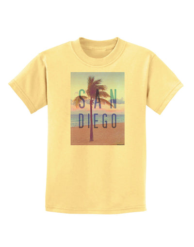 San Diego Beach Filter Childrens T-Shirt-Childrens T-Shirt-TooLoud-Daffodil-Yellow-X-Small-Davson Sales