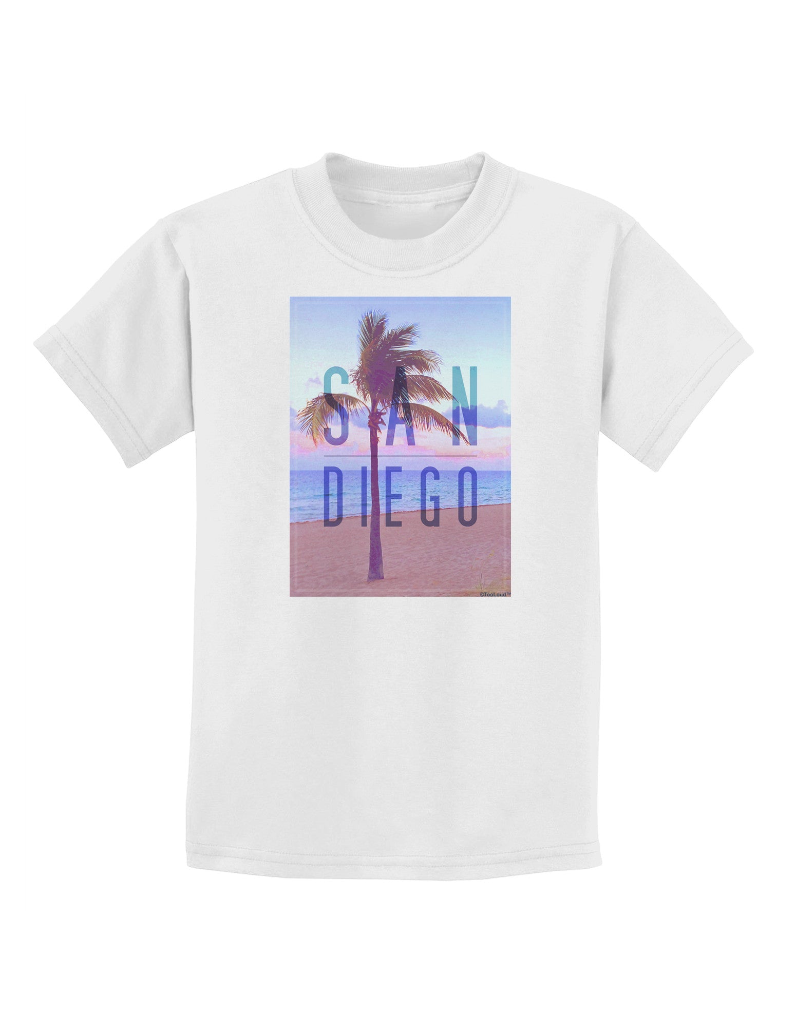 San Diego Beach Filter Childrens T-Shirt-Childrens T-Shirt-TooLoud-White-X-Small-Davson Sales