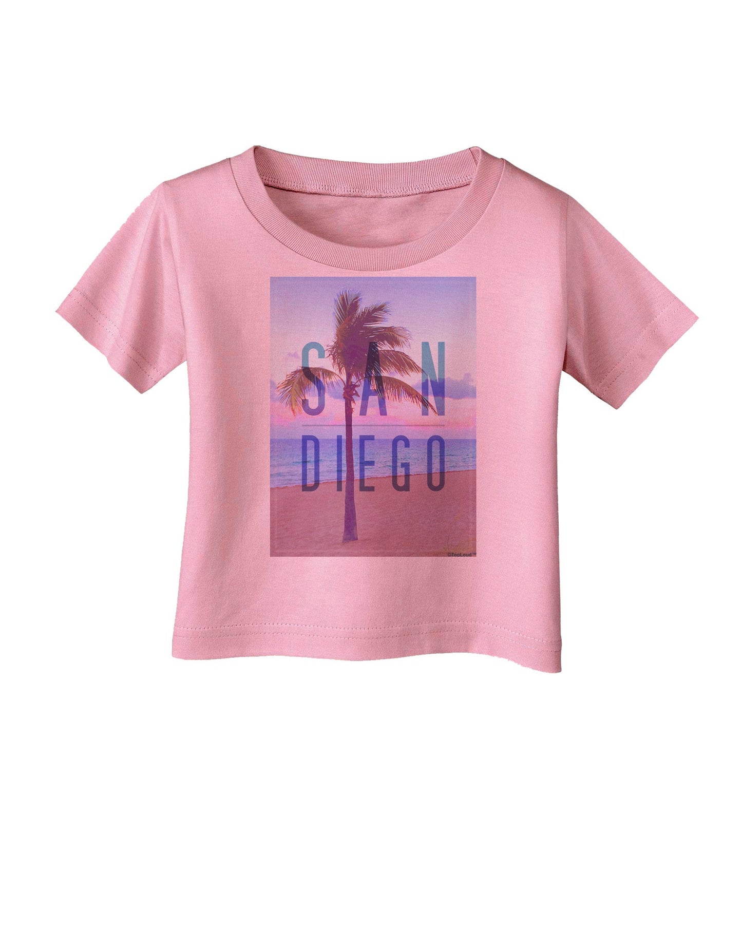 San Diego Beach Filter Infant T-Shirt-Infant T-Shirt-TooLoud-Candy-Pink-06-Months-Davson Sales