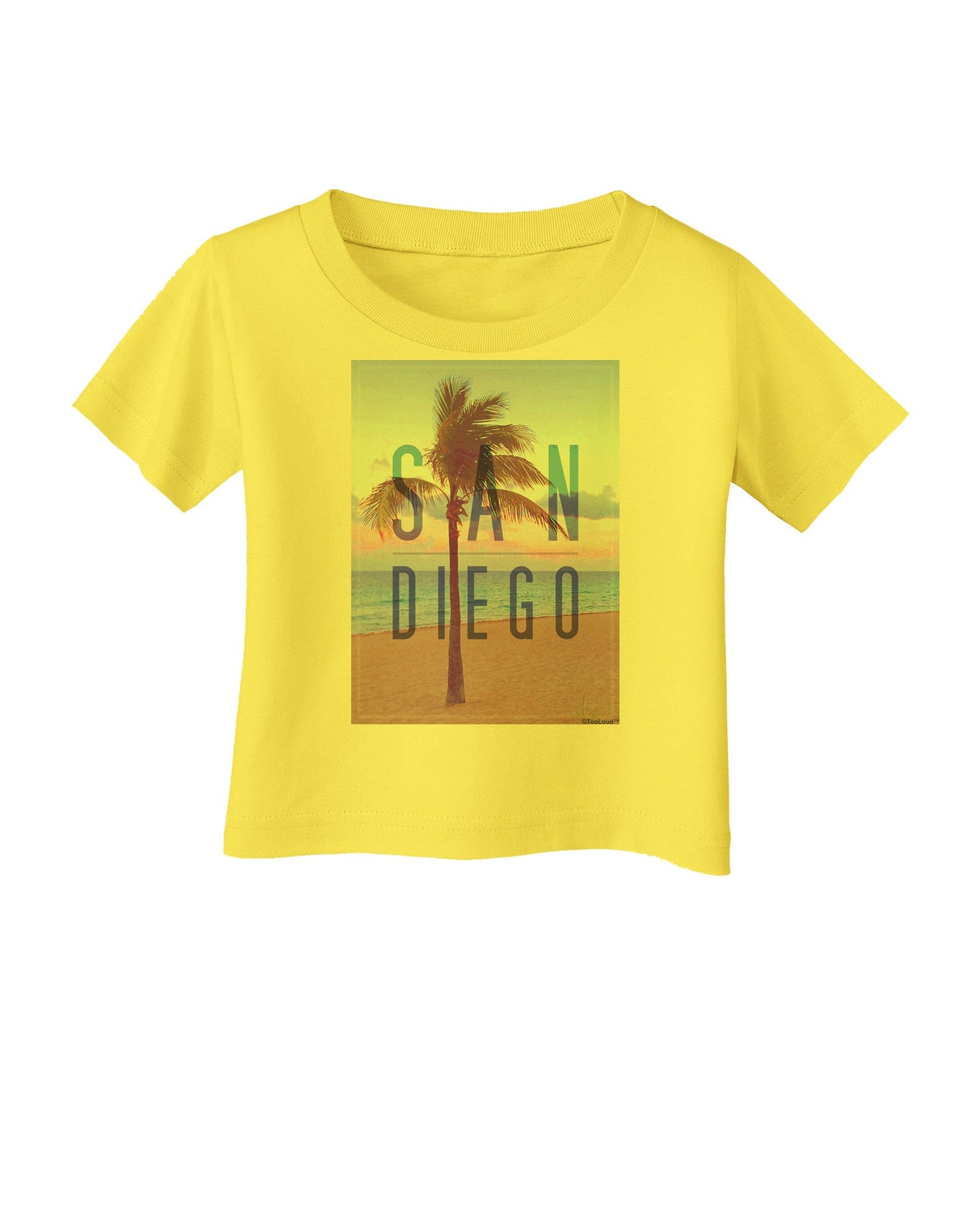 San Diego Beach Filter Infant T-Shirt-Infant T-Shirt-TooLoud-Yellow-06-Months-Davson Sales