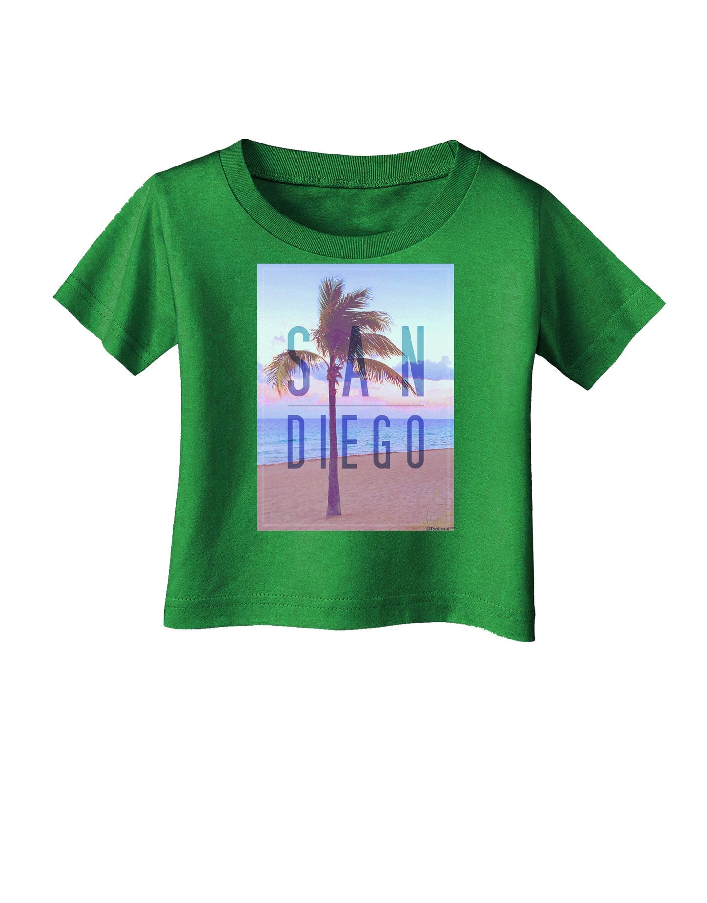 San Diego Beach Filter Infant T-Shirt Dark-Infant T-Shirt-TooLoud-Clover-Green-06-Months-Davson Sales