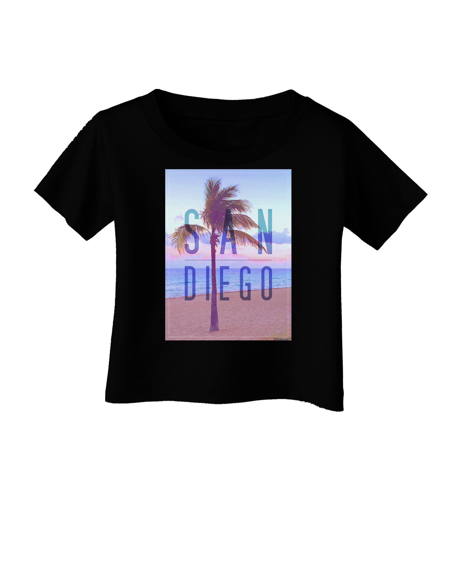 San Diego Beach Filter Infant T-Shirt Dark-Infant T-Shirt-TooLoud-Black-06-Months-Davson Sales