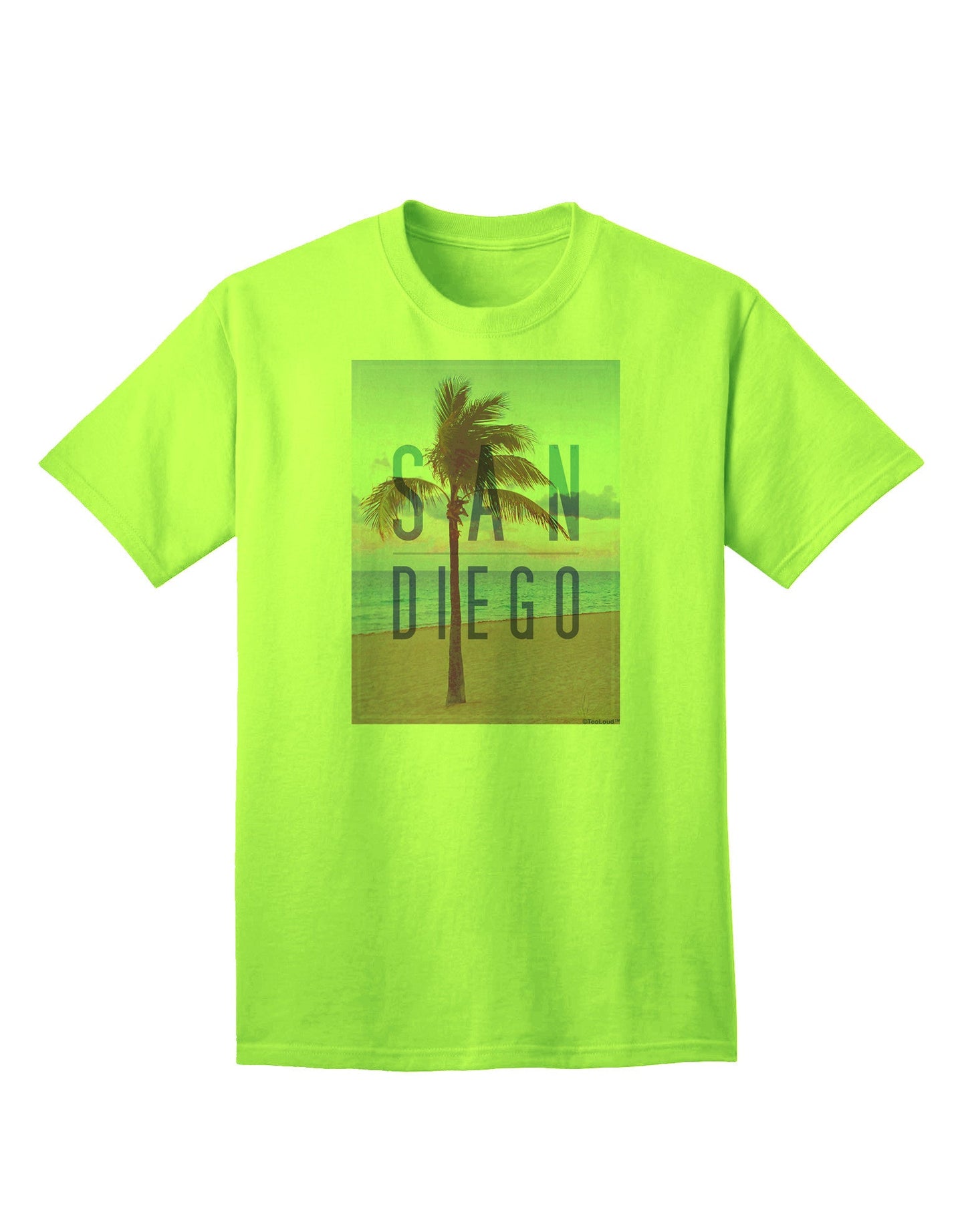 San Diego Beach Filter: Premium Adult T-Shirt Collection-Mens T-shirts-TooLoud-Neon-Green-Small-Davson Sales