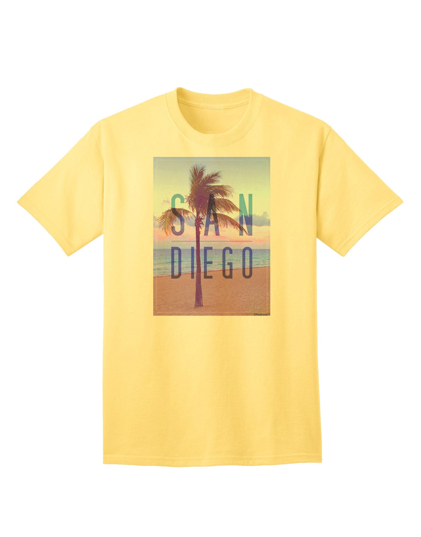 San Diego Beach Filter: Premium Adult T-Shirt Collection-Mens T-shirts-TooLoud-Yellow-Small-Davson Sales
