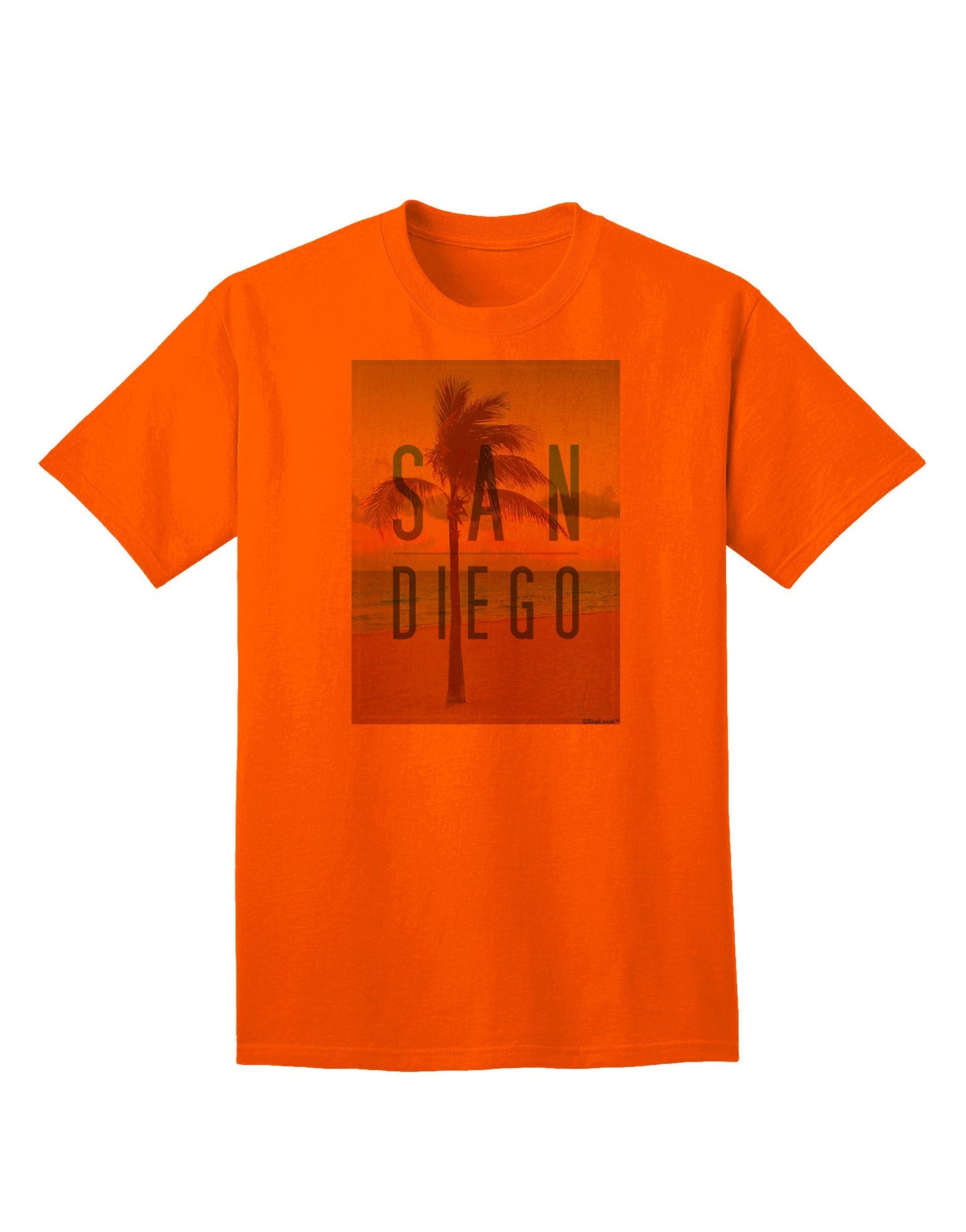 San Diego Beach Filter: Premium Adult T-Shirt Collection-Mens T-shirts-TooLoud-Orange-Small-Davson Sales