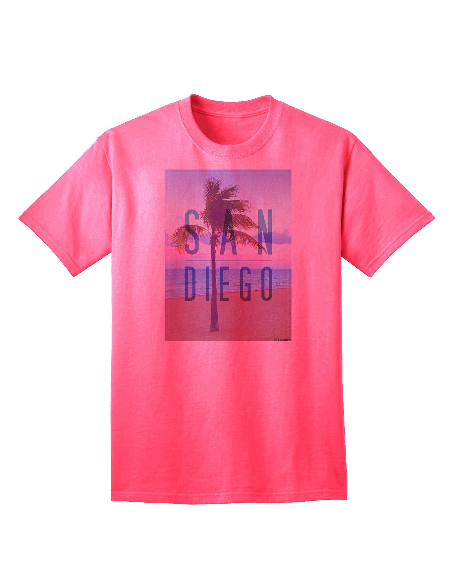 San Diego Beach Filter: Premium Adult T-Shirt Collection-Mens T-shirts-TooLoud-Neon-Pink-Small-Davson Sales