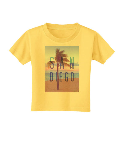 San Diego Beach Filter Toddler T-Shirt-Toddler T-Shirt-TooLoud-Yellow-2T-Davson Sales