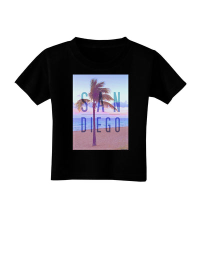 San Diego Beach Filter Toddler T-Shirt Dark-Toddler T-Shirt-TooLoud-Black-2T-Davson Sales