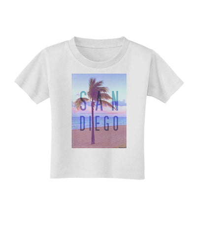 San Diego Beach Filter Toddler T-Shirt-Toddler T-Shirt-TooLoud-White-2T-Davson Sales