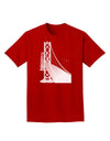 San Francisco Bay Bridge Adult Dark T-Shirt-Mens T-Shirt-TooLoud-Red-Small-Davson Sales