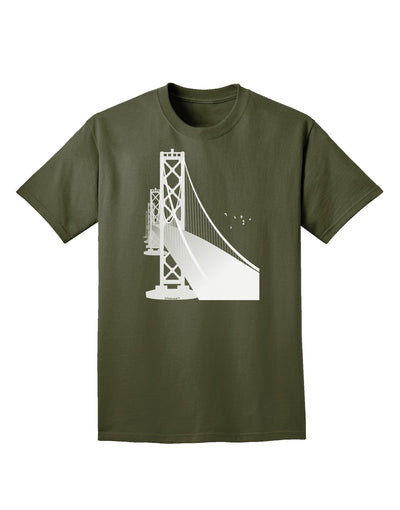 San Francisco Bay Bridge Adult Dark T-Shirt-Mens T-Shirt-TooLoud-Military-Green-Small-Davson Sales