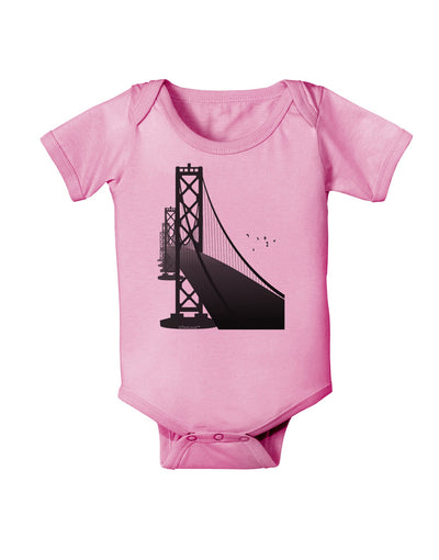 San Francisco Bay Bridge Baby Romper Bodysuit-Baby Romper-TooLoud-Pink-06-Months-Davson Sales