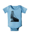 San Francisco Bay Bridge Baby Romper Bodysuit-Baby Romper-TooLoud-LightBlue-06-Months-Davson Sales