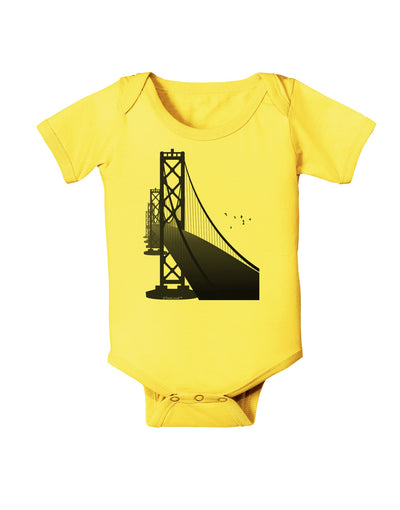 San Francisco Bay Bridge Baby Romper Bodysuit-Baby Romper-TooLoud-Yellow-06-Months-Davson Sales