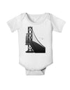 San Francisco Bay Bridge Baby Romper Bodysuit-Baby Romper-TooLoud-White-06-Months-Davson Sales