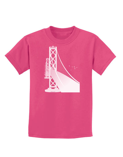 San Francisco Bay Bridge Childrens Dark T-Shirt-Childrens T-Shirt-TooLoud-Sangria-X-Small-Davson Sales