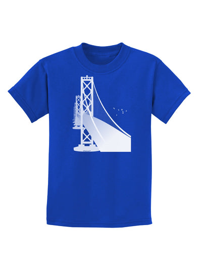 San Francisco Bay Bridge Childrens Dark T-Shirt-Childrens T-Shirt-TooLoud-Royal-Blue-X-Small-Davson Sales