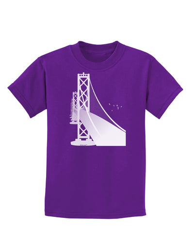 San Francisco Bay Bridge Childrens Dark T-Shirt-Childrens T-Shirt-TooLoud-Purple-X-Small-Davson Sales