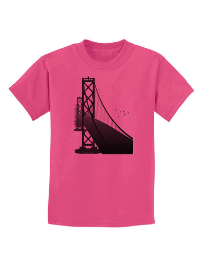 San Francisco Bay Bridge Childrens T-Shirt-Childrens T-Shirt-TooLoud-Sangria-X-Small-Davson Sales