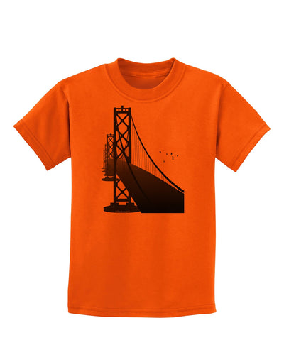 San Francisco Bay Bridge Childrens T-Shirt-Childrens T-Shirt-TooLoud-Orange-X-Small-Davson Sales