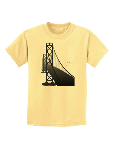 San Francisco Bay Bridge Childrens T-Shirt-Childrens T-Shirt-TooLoud-Daffodil-Yellow-X-Small-Davson Sales