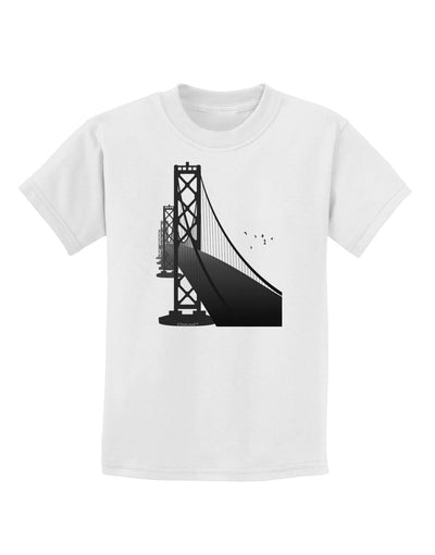 San Francisco Bay Bridge Childrens T-Shirt-Childrens T-Shirt-TooLoud-White-X-Small-Davson Sales