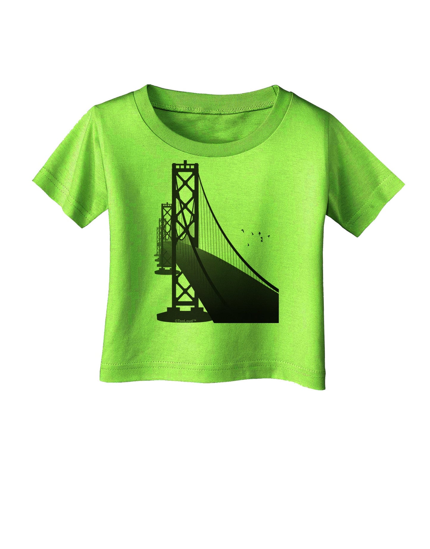 San Francisco Bay Bridge Infant T-Shirt-Infant T-Shirt-TooLoud-Lime-Green-06-Months-Davson Sales