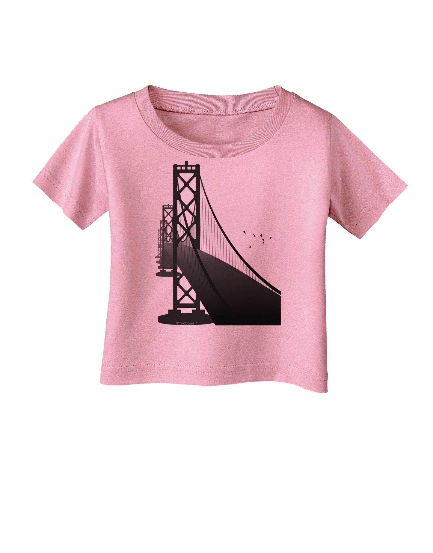 San Francisco Bay Bridge Infant T-Shirt-Infant T-Shirt-TooLoud-Candy-Pink-06-Months-Davson Sales