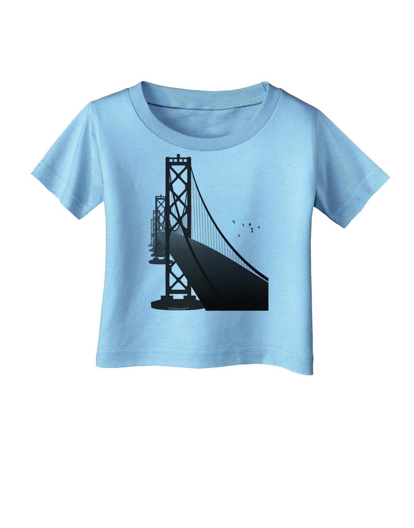 San Francisco Bay Bridge Infant T-Shirt-Infant T-Shirt-TooLoud-Aquatic-Blue-06-Months-Davson Sales