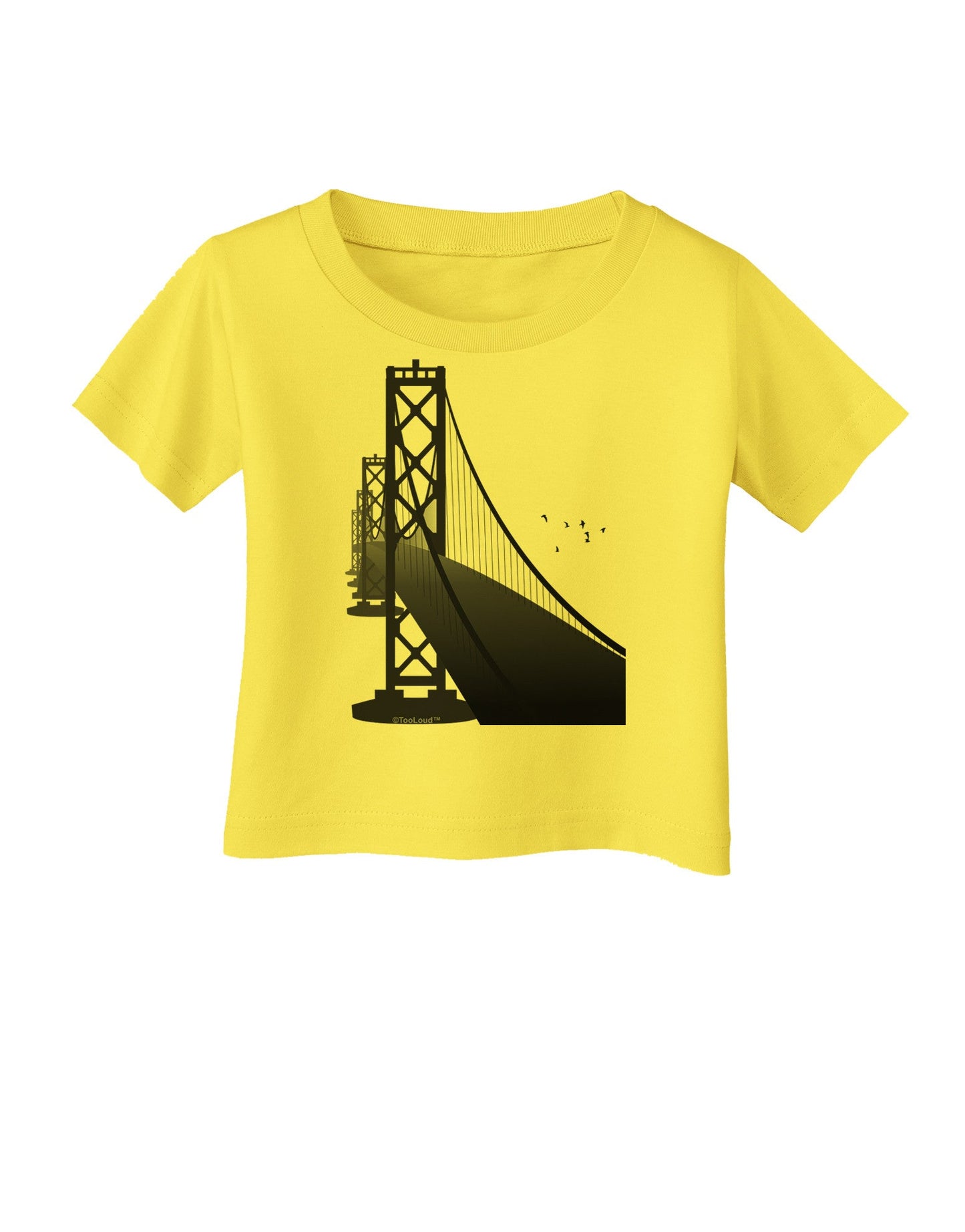 San Francisco Bay Bridge Infant T-Shirt-Infant T-Shirt-TooLoud-Yellow-06-Months-Davson Sales