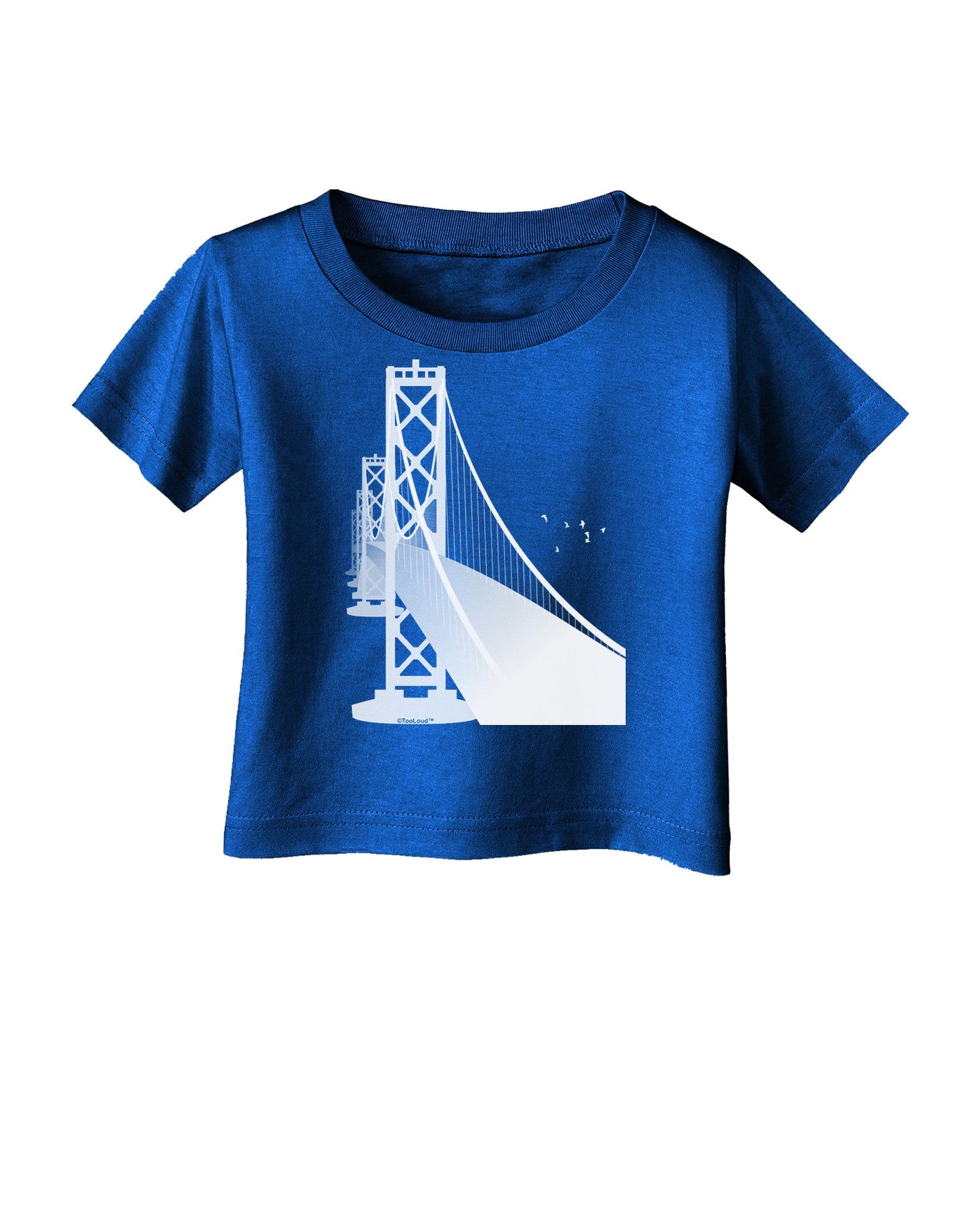 San Francisco Bay Bridge Infant T-Shirt Dark-Infant T-Shirt-TooLoud-Royal-Blue-06-Months-Davson Sales