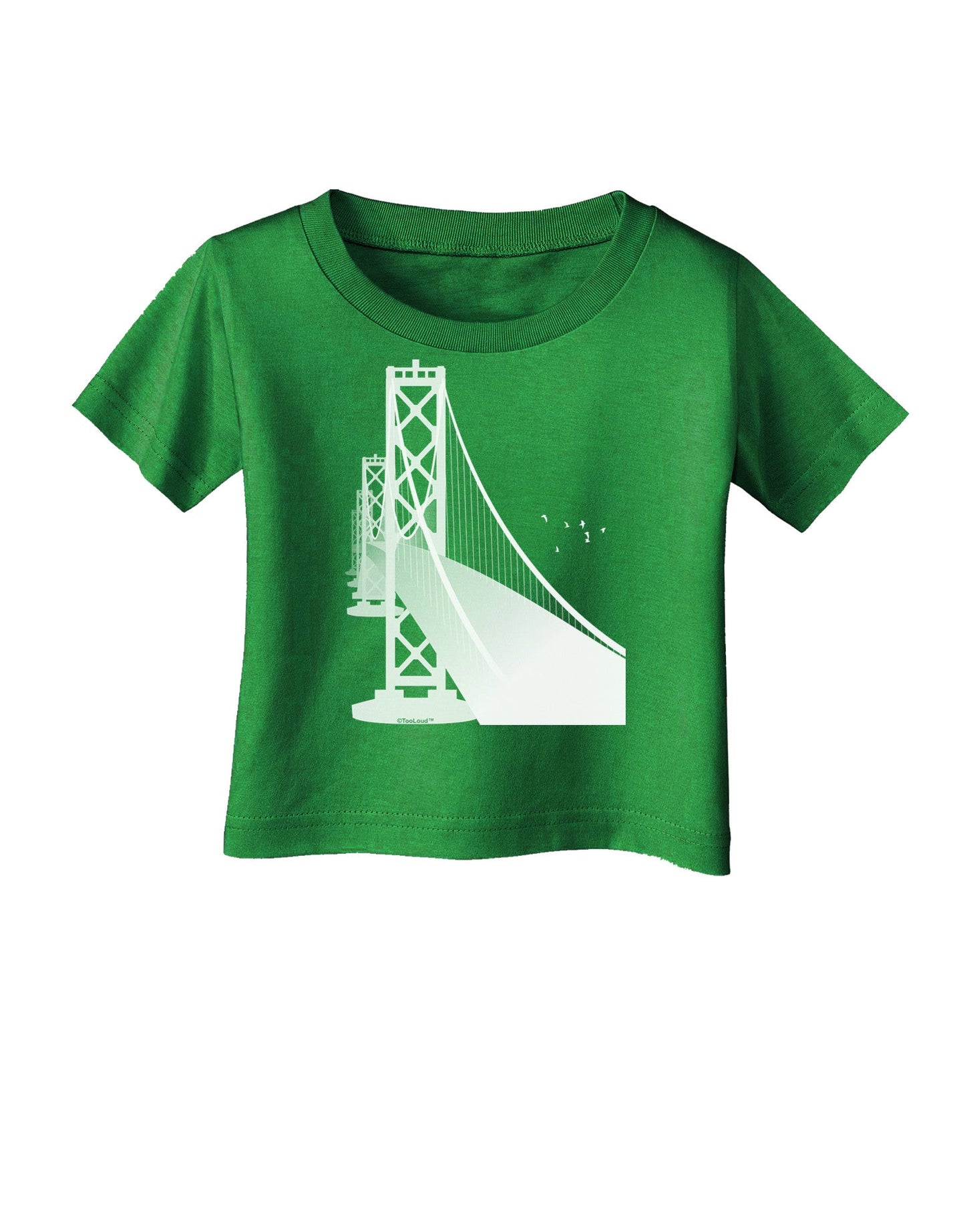 San Francisco Bay Bridge Infant T-Shirt Dark-Infant T-Shirt-TooLoud-Clover-Green-06-Months-Davson Sales