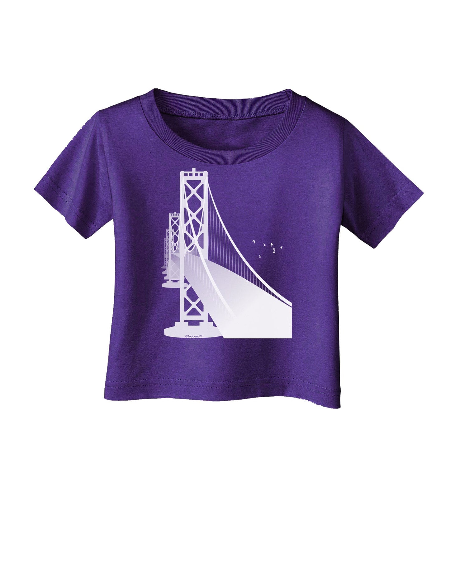 San Francisco Bay Bridge Infant T-Shirt Dark-Infant T-Shirt-TooLoud-Purple-06-Months-Davson Sales
