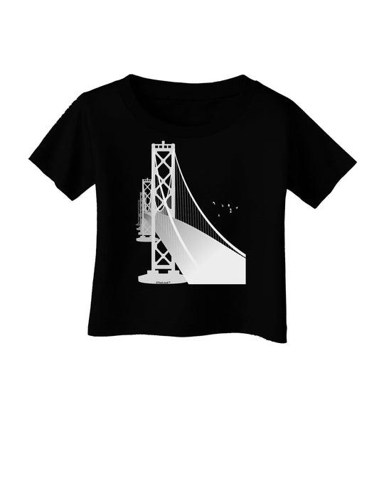 San Francisco Bay Bridge Infant T-Shirt Dark-Infant T-Shirt-TooLoud-Black-06-Months-Davson Sales