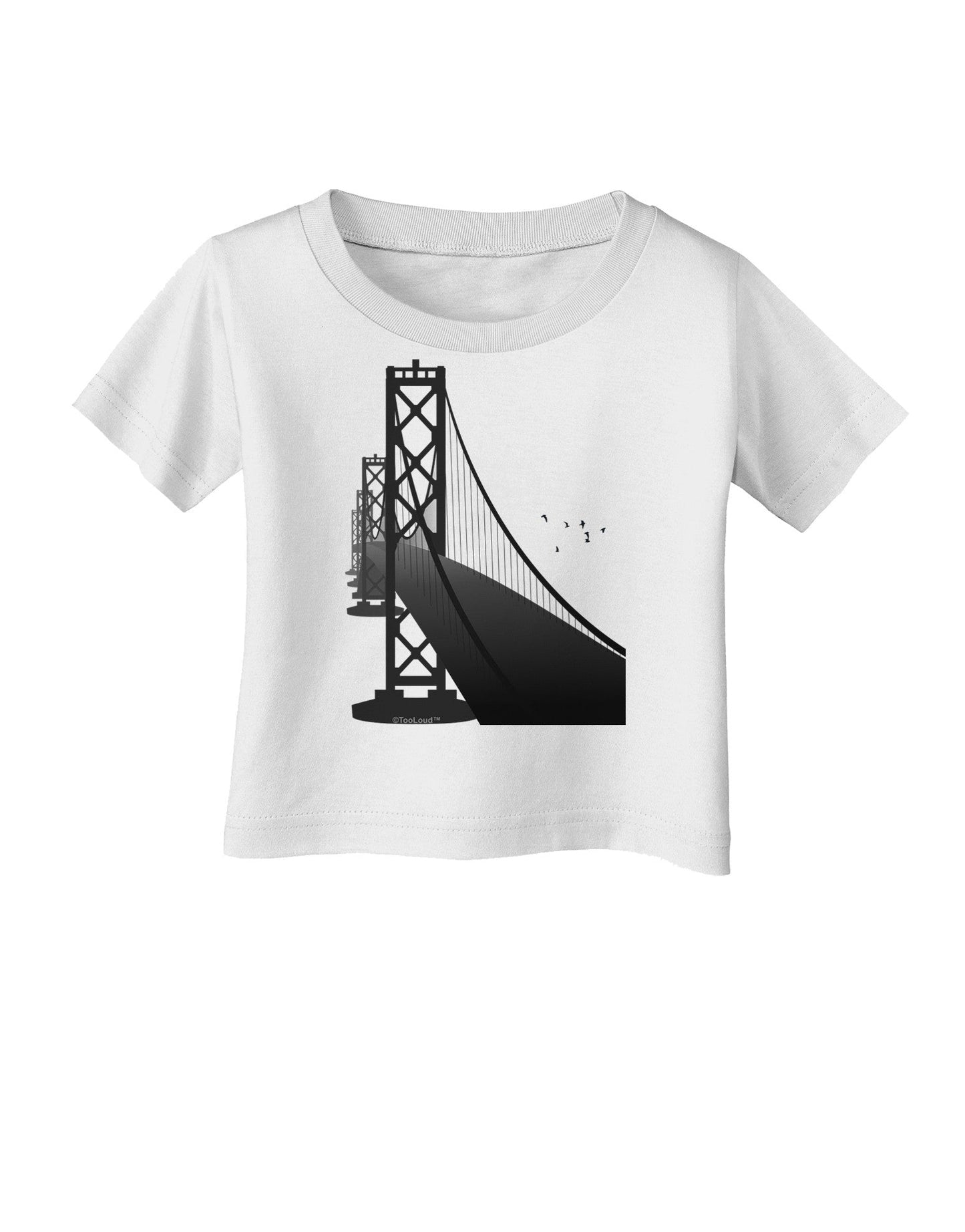 San Francisco Bay Bridge Infant T-Shirt-Infant T-Shirt-TooLoud-White-06-Months-Davson Sales