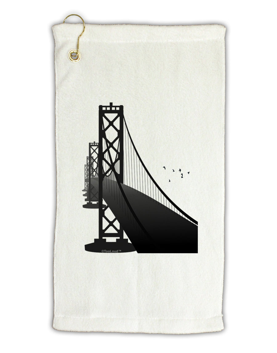 San Francisco Bay Bridge Micro Terry Gromet Golf Towel 16 x 25 inch-Golf Towel-TooLoud-White-Davson Sales