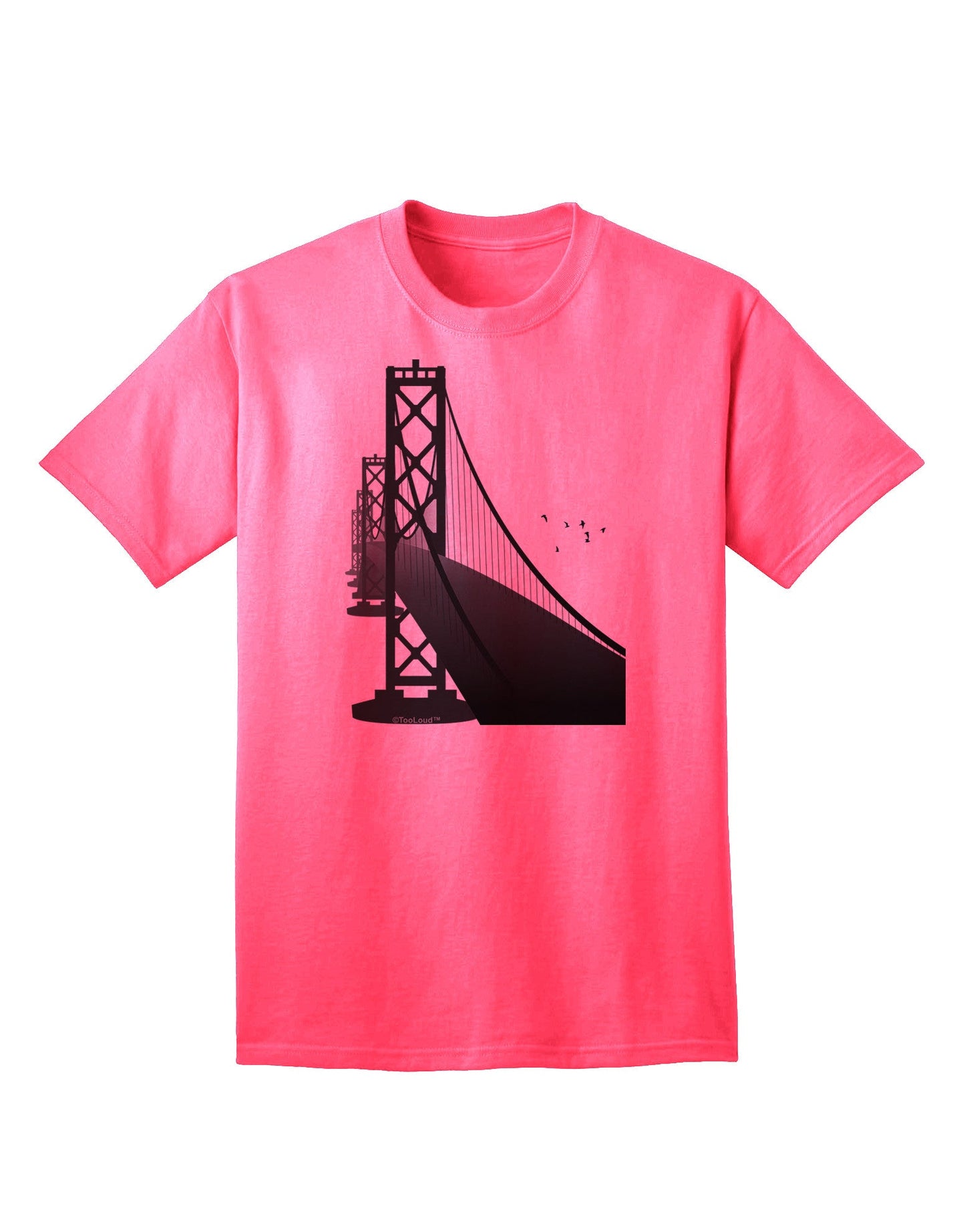 San Francisco Bay Bridge - Premium Adult T-Shirt Collection-Mens T-shirts-TooLoud-Neon-Pink-Small-Davson Sales