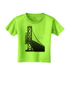 San Francisco Bay Bridge Toddler T-Shirt-Toddler T-Shirt-TooLoud-Lime-Green-2T-Davson Sales