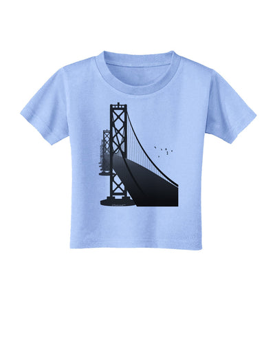 San Francisco Bay Bridge Toddler T-Shirt-Toddler T-Shirt-TooLoud-Aquatic-Blue-2T-Davson Sales