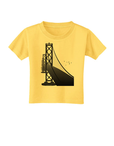 San Francisco Bay Bridge Toddler T-Shirt-Toddler T-Shirt-TooLoud-Yellow-2T-Davson Sales