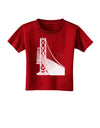 San Francisco Bay Bridge Toddler T-Shirt Dark-Toddler T-Shirt-TooLoud-Red-2T-Davson Sales