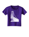 San Francisco Bay Bridge Toddler T-Shirt Dark-Toddler T-Shirt-TooLoud-Purple-2T-Davson Sales